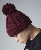 Cable knit melange beanie image