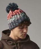 Corkscrew pom pom beanie image