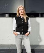 Women's sweat college jacket image