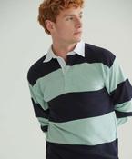 Sewn stripe long sleeve rugby shirt image