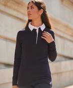 Women's long sleeve plain rugby shirt image