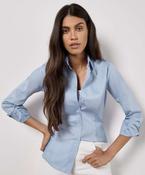 Women's corporate Oxford blouse long-sleeved (tailored fit) image