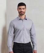 Stretch fit cotton poplin long sleeve shirt image