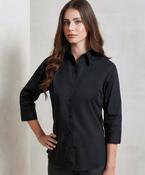Women's ¾ sleeve poplin blouse image