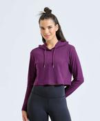 Women's TriDri® cropped hooded long sleeve t-shirt image