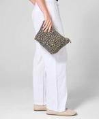 Leopard print canvas accessory bag image