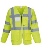 Hi-vis executive long sleeve waistcoat (HVJ800) image