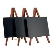 Securit Table Chalkboards - Mini Easel - Mahogany 24,4x15x13,5cm - Pack of 10