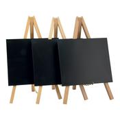 Securit Table Chalkboards - Mini Easel - Beech 24,4x15x13,5cm - Pack of 10