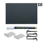 Securit Table Chalkboards - Accessories Tag - Black 14,3x10,5x0,1cm - Pack of 5