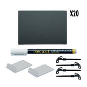 Securit Table Chalkboards - Accessories Tag - Black 10,5x7,4x0,1cm - Pack of 5