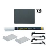 Securit Table Chalkboards - Accessories Tag - Black 7,4x5,2X0,1cm - Pack of 5