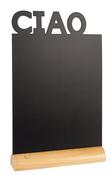 Securit Table Chalkboards - Silhouette Wood - Black 34,5x21x6cm - Pack of 6