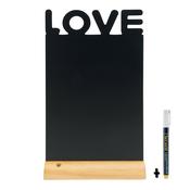 Securit Table Chalkboards - Silhouette Wood - Black 34,5x21x6cm - Pack of 6