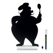 Securit Table Chalkboards - Silhouette Aluminium - Black 34,5x22x6cm - Pack of 6