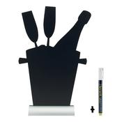 Securit Table Chalkboards - Silhouette Aluminium - Black 35,5x23x6cm - Pack of 6