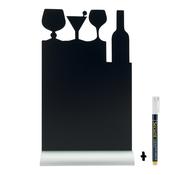 Securit Table Chalkboards - Silhouette Aluminium - Black 34,5x21x6cm - Pack of 6