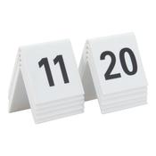 Securit Table Boards - Accessories Signs - White 5,2x5,2x4,5cm - Pack of 6