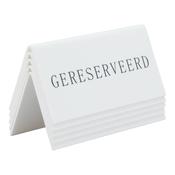 Securit Table Boards - Accessories Signs - White 5x10x4,5cm - Pack of 6