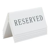 Securit Table Boards - Accessories Signs - White 5x10x4,5cm - Pack of 6