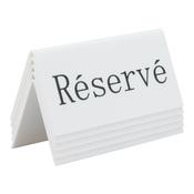 Securit Table Boards - Accessories Signs - White 5x10x4,5cm - Pack of 6