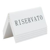 Securit Table Boards - Accessories Signs - White 5x10x4,5cm - Pack of 6