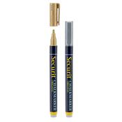 Securit Chalkmarkers - Blister - Gold/Silver 14x1x1,5cm - Pack of 12