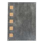 Securit Wall Board - Living Wall Cork/Chalk - Grey 78x58x1,5cm