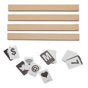 Securit Wall Board - Letter Shelf - Teak 2,5x25x1cm - Pack of 6