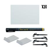 Securit Table Chalkboards - Accessories Tag - White 10,5x7,4x0,1cm - Pack of 5