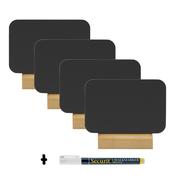 Securit Table Chalkboards - Silhouette Wood Mini - Black 7,5x9x2cm - Pack of 6 image