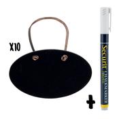 Securit Table Chalkboards - Accessories Tag - Black 5x8,3x0,2cm - Pack of 6