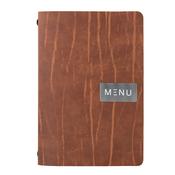 Securit Menu Holders - Leather - Ruga Brown 25,3x17,7x0,8cm - Pack of 10