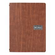 Securit Menu Holders - Leather - Ruga Brown 33,2x24,6x0,5cm - Pack of 10