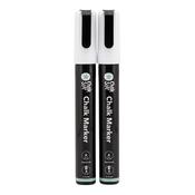 Securit Chalkmarkers - Chalk Markers Bullet Nib Set of 2 White Markers - Pack of 10 image