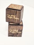 QR Code Block 5 sides Stained &amp; Branded 10-1000