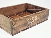 Dark Pine Crate-Style Counter Display