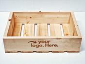 Natural Pine Crate-Style Counter Display – Rustic and Functional