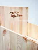 Natural Pine Four-Shelf Compact Countertop Display
