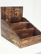 Dark Pine Low Tiered Countertop Display