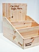 Natural Pine Low Tiered Countertop Display