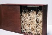 Sliding Lid 6 Bottle Box - Burgundy x 25