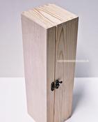Hinged Lid 1 Bottle Box - Natural x25