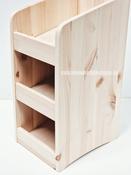 Natural Pine Three-Shelf Compact Countertop Display