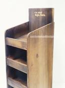 Dark Pine Four-Shelf Compact Countertop Display