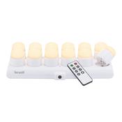Securit Lighting - Rechargeable Tea Light Set Amsterdam in Warm White - Pack of 6