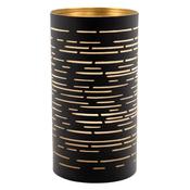Securit Lighting - Metal Tealight Holder Set Corsica - Black &amp; Gold - 6 x Set of 4 image
