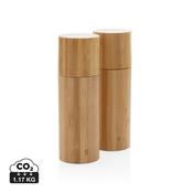Bamboo salt and pepper mill set