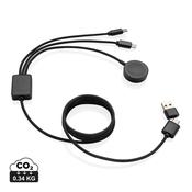 Terra RCS rPET 6-in-1 charging cable with watch charger image