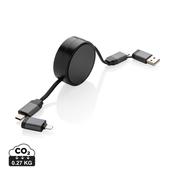 Terra RCS recycled aluminium retractable 6 in 1 45W cable image